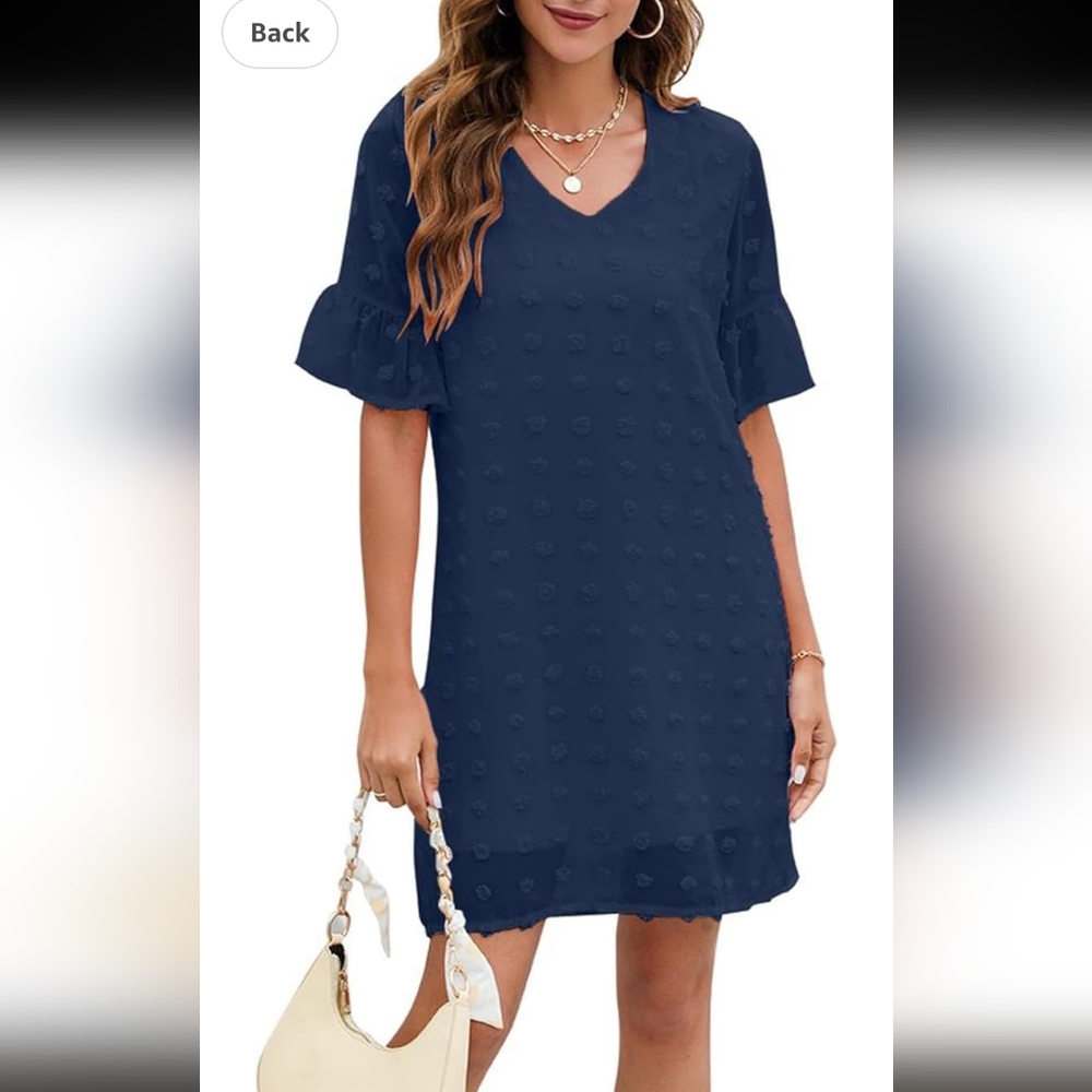 NWT Elegant Navy Blue Dress